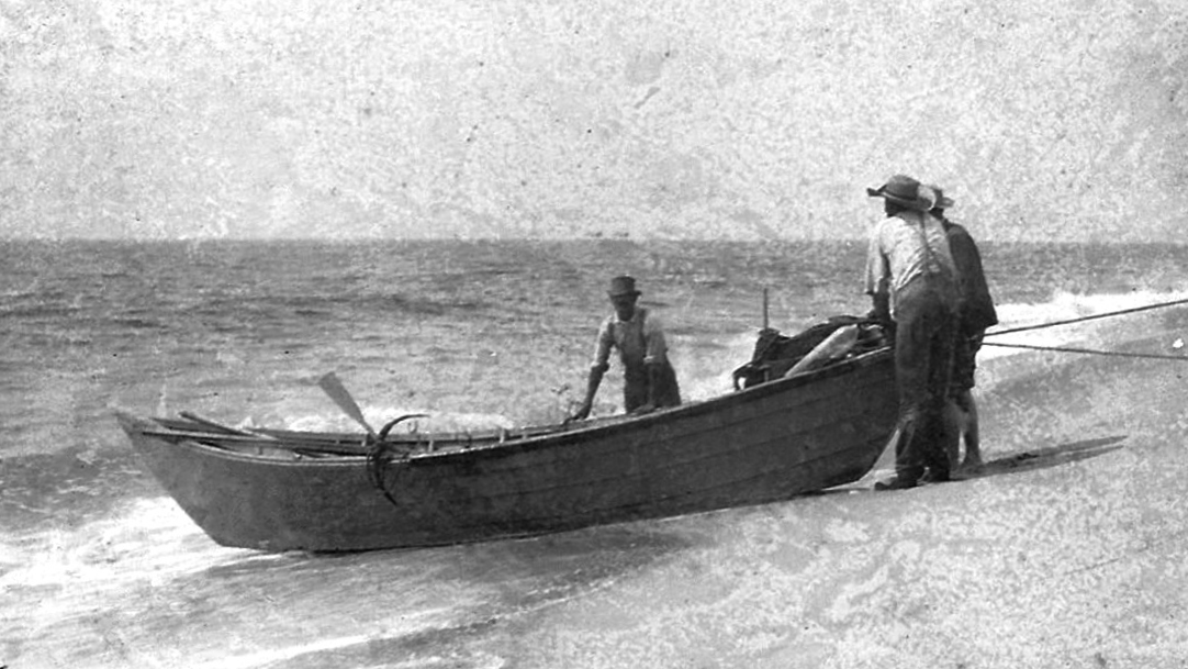 Sea scene, circa 1880.