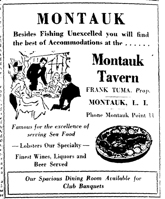 ad for Montauk Tavern from 7-6-1936